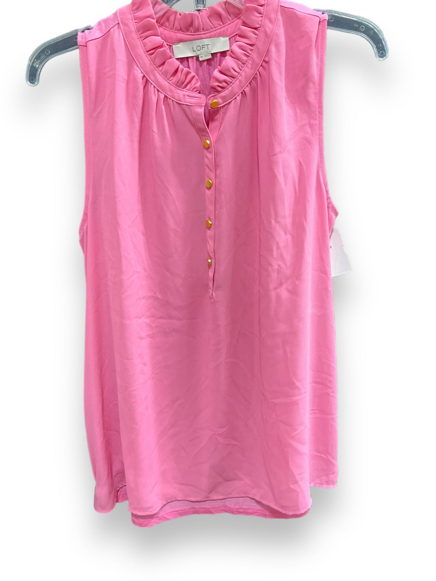 Pink Top Sleeveless Loft, Size M