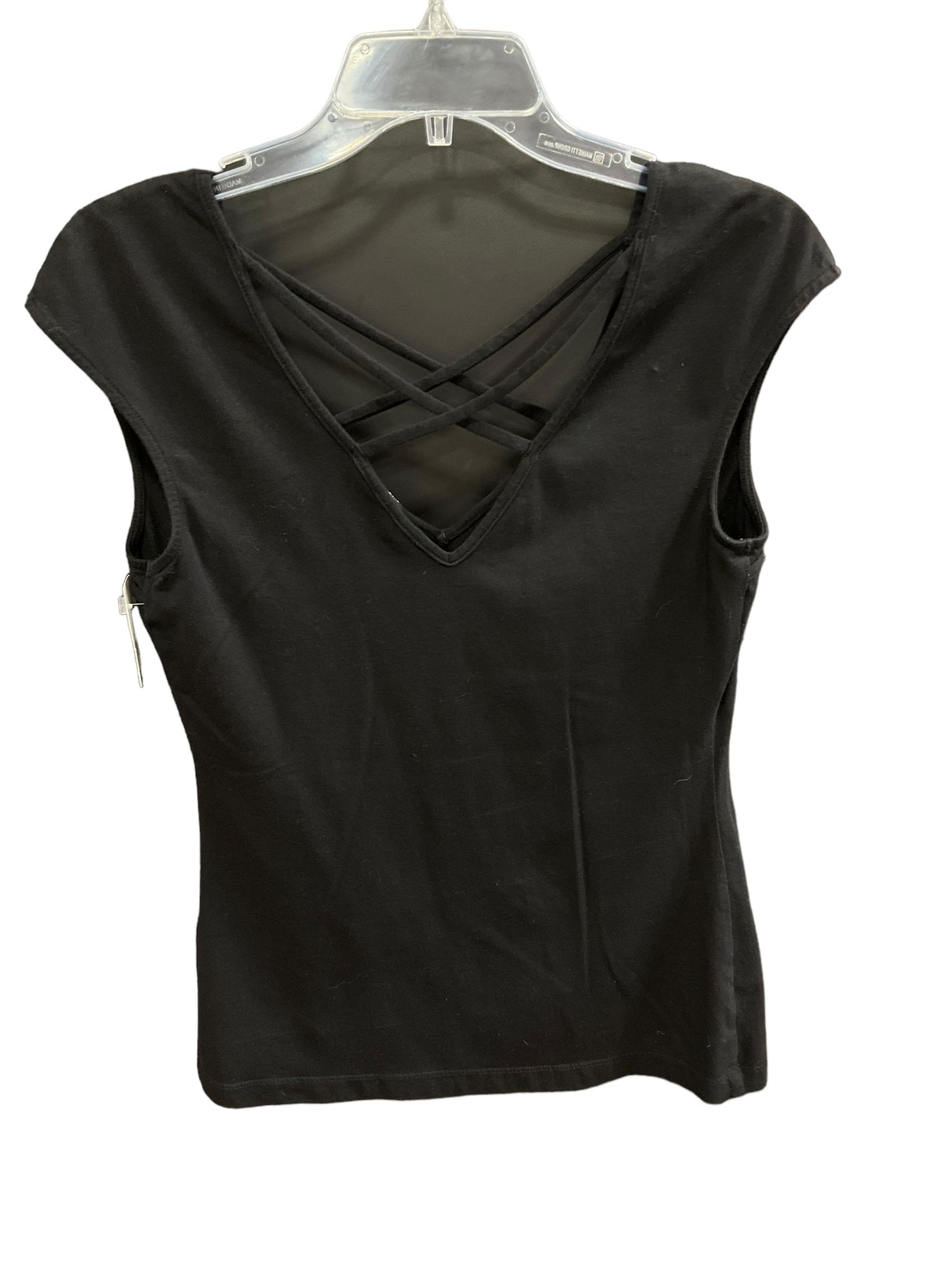 Black Top Short Sleeve Basic Guess, Size M