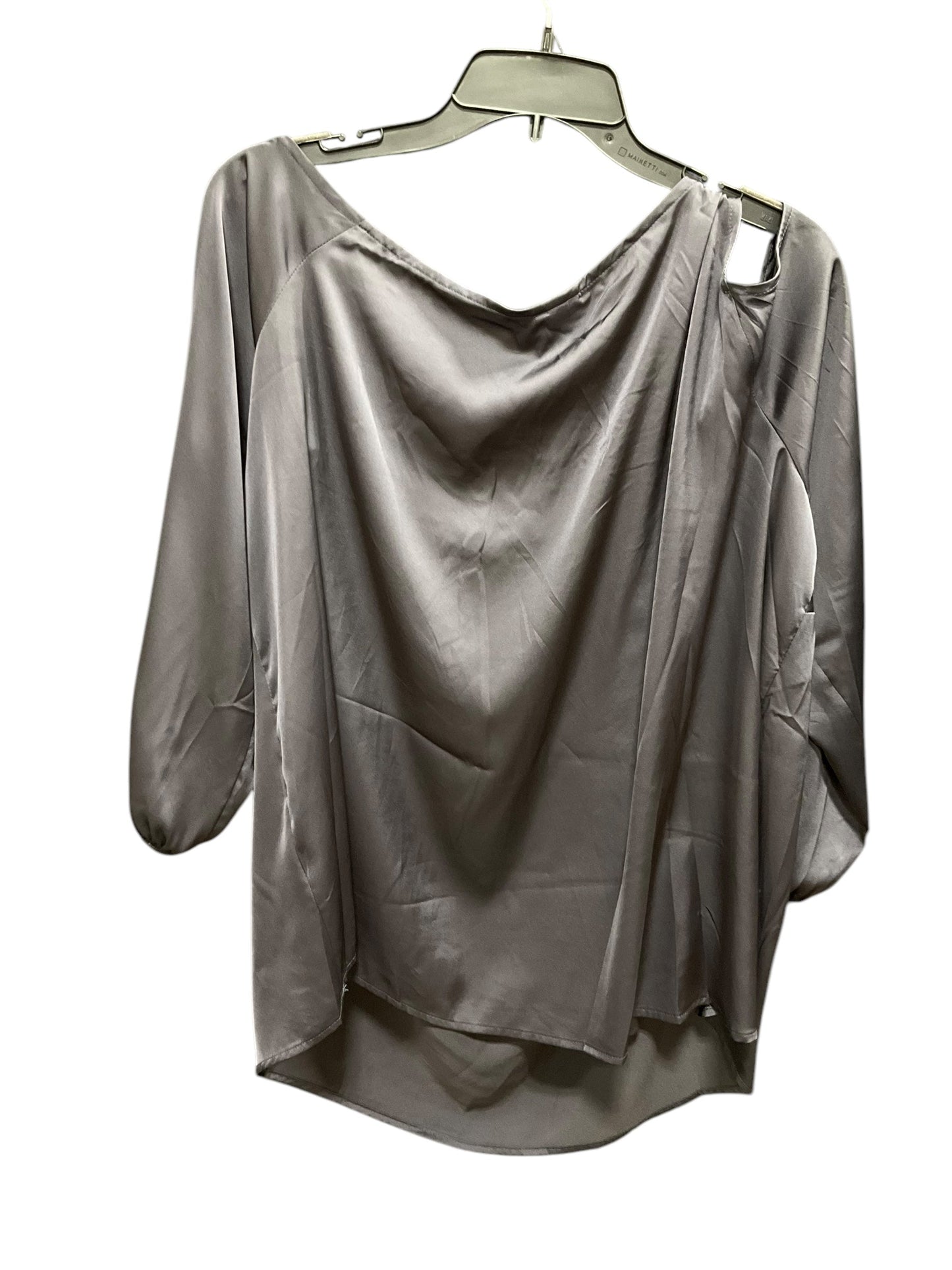 Top Long Sleeve By Torrid In Silver, Size: L