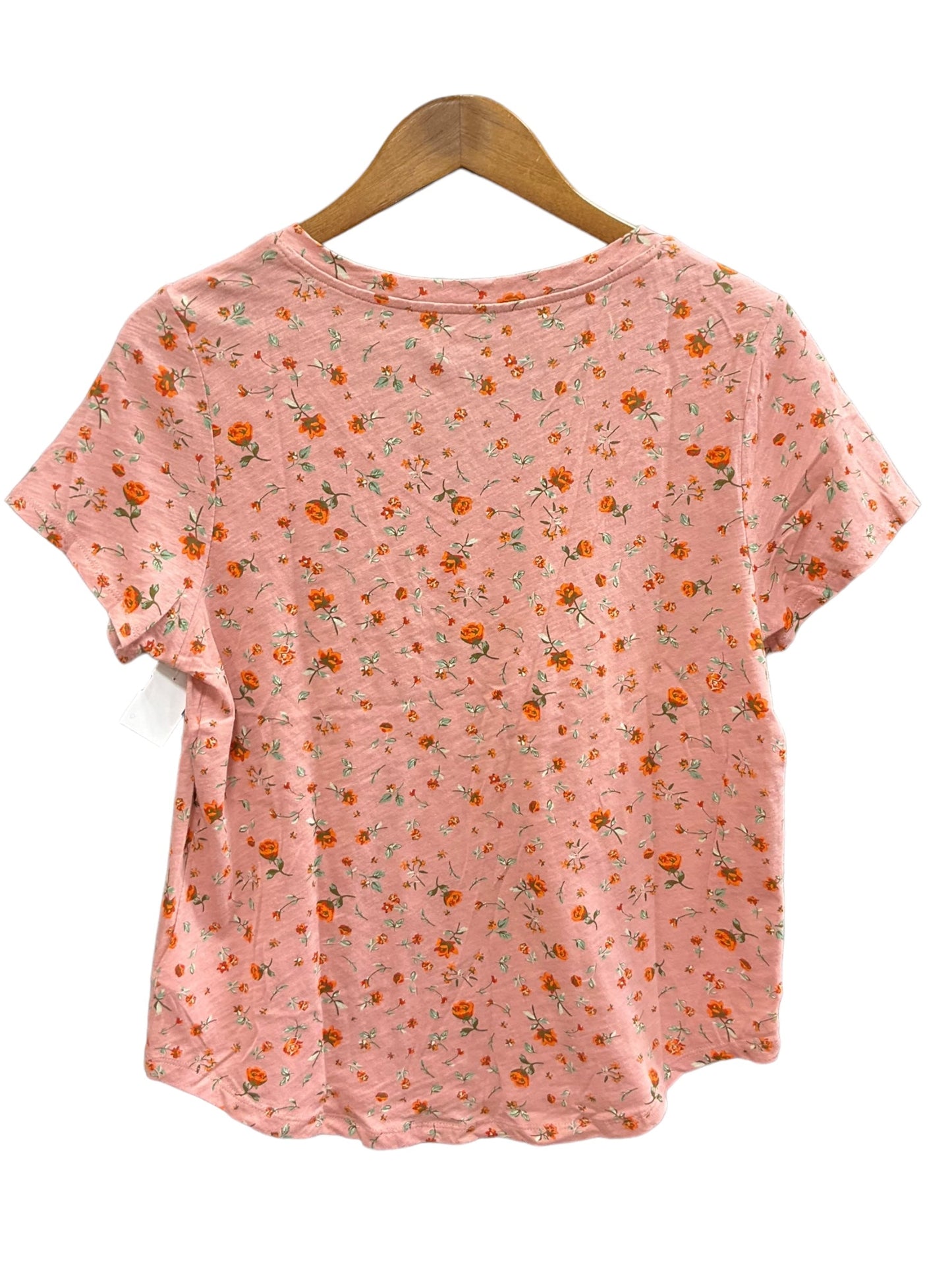 Floral Print Top Short Sleeve Basic Old Navy, Size M