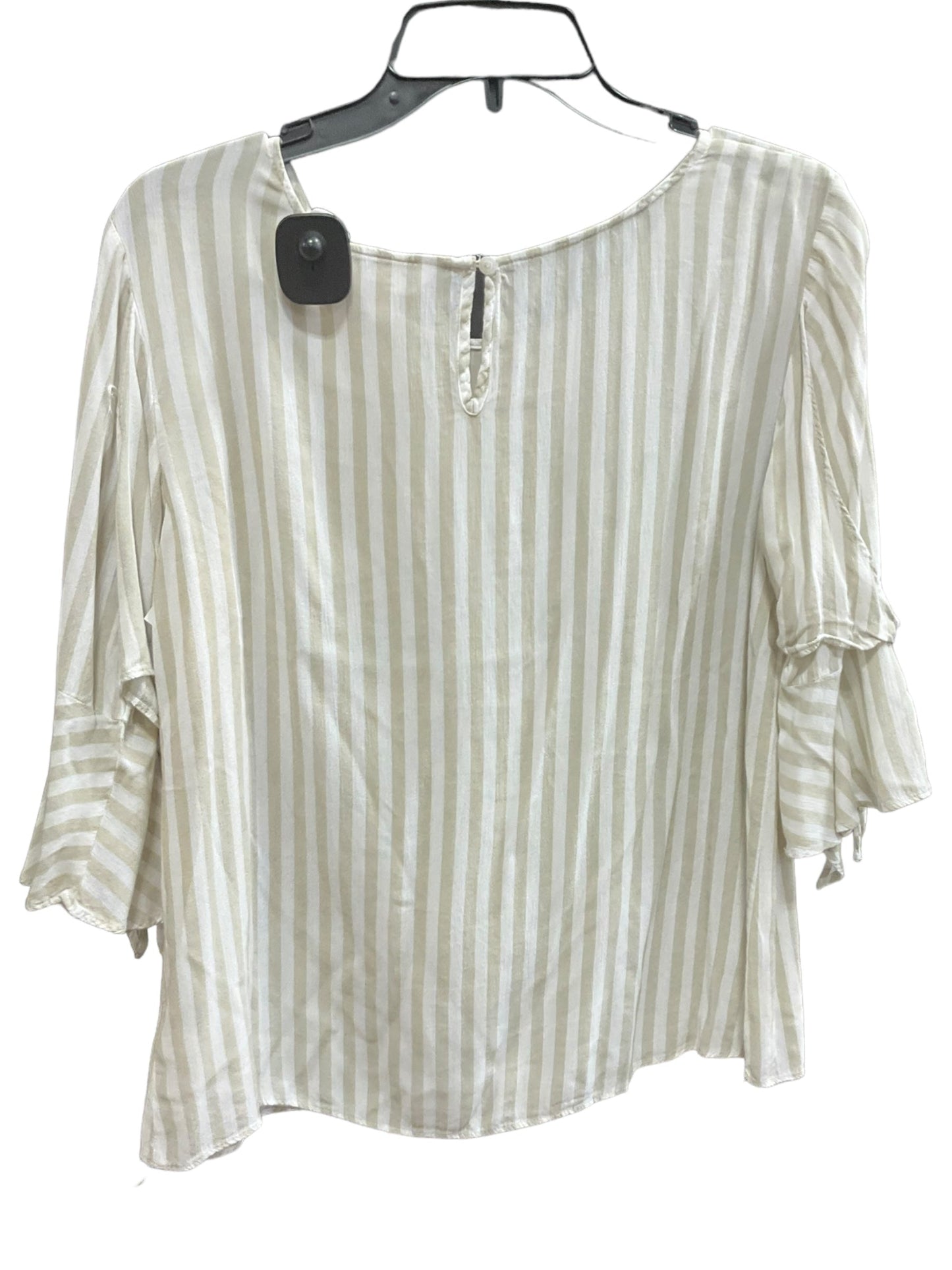 Striped Pattern Top Short Sleeve Lc Lauren Conrad, Size M