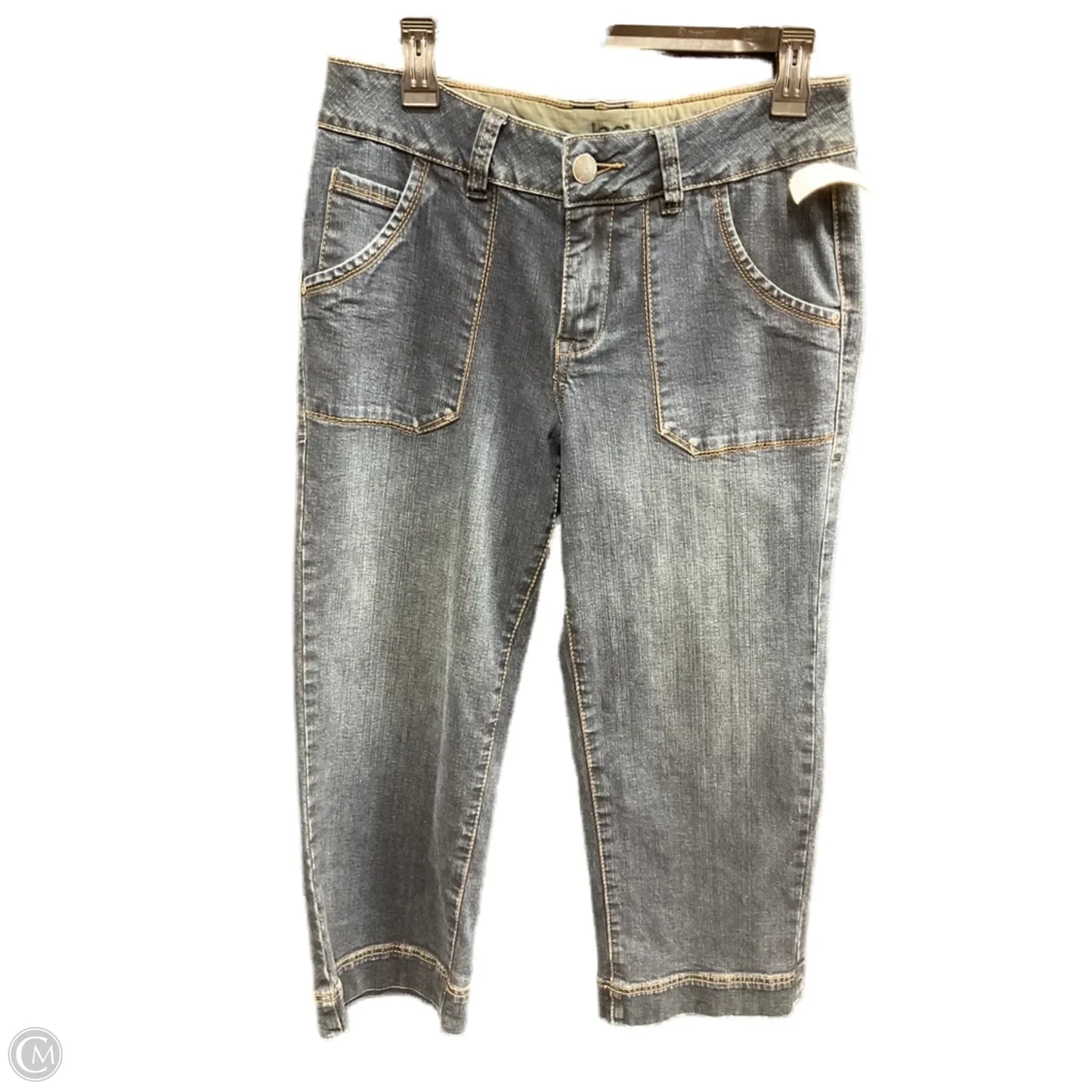 Jeans Cropped By Jag In Blue Denim, Size: 6