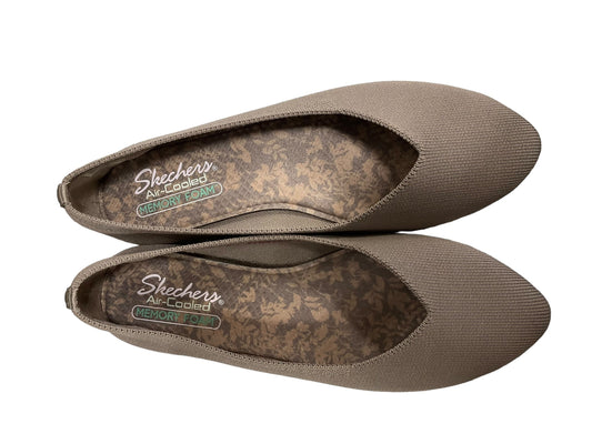 Taupe Shoes Flats Skechers, Size 10