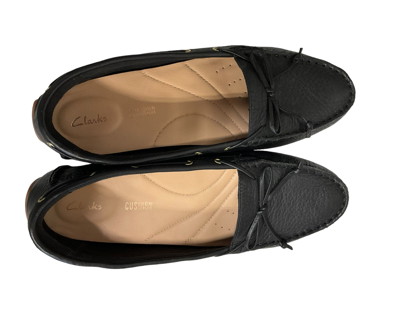 Black Shoes Flats Clarks, Size 10