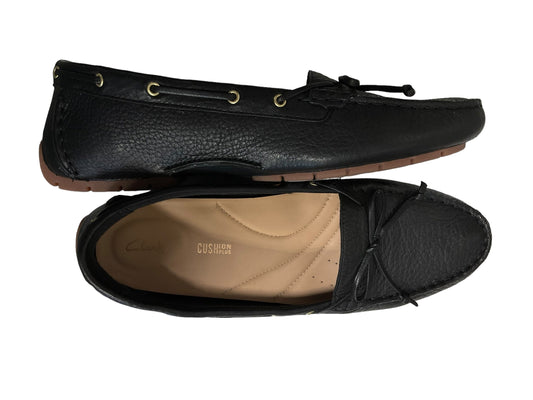 Black Shoes Flats Clarks, Size 10