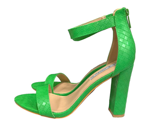 Green Shoes Heels Block Clothes Mentor, Size 11
