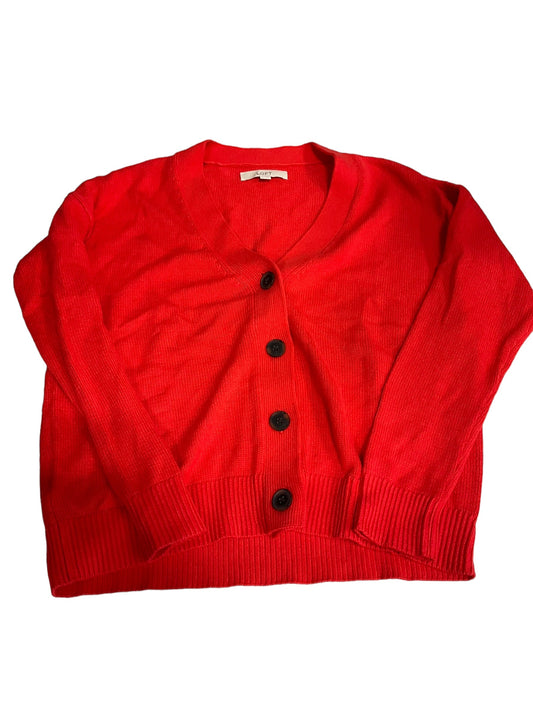 Red Sweater Cardigan Loft, Size M
