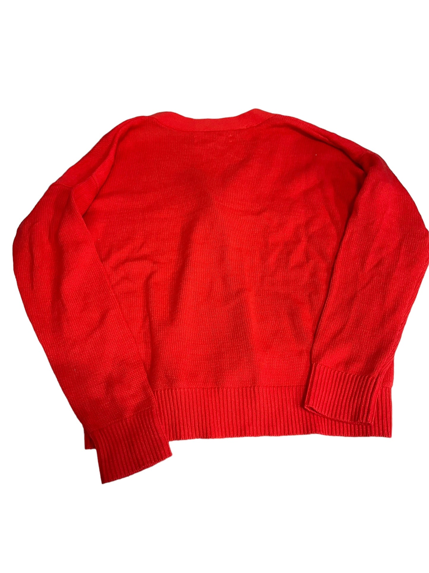 Red Sweater Cardigan Loft, Size M