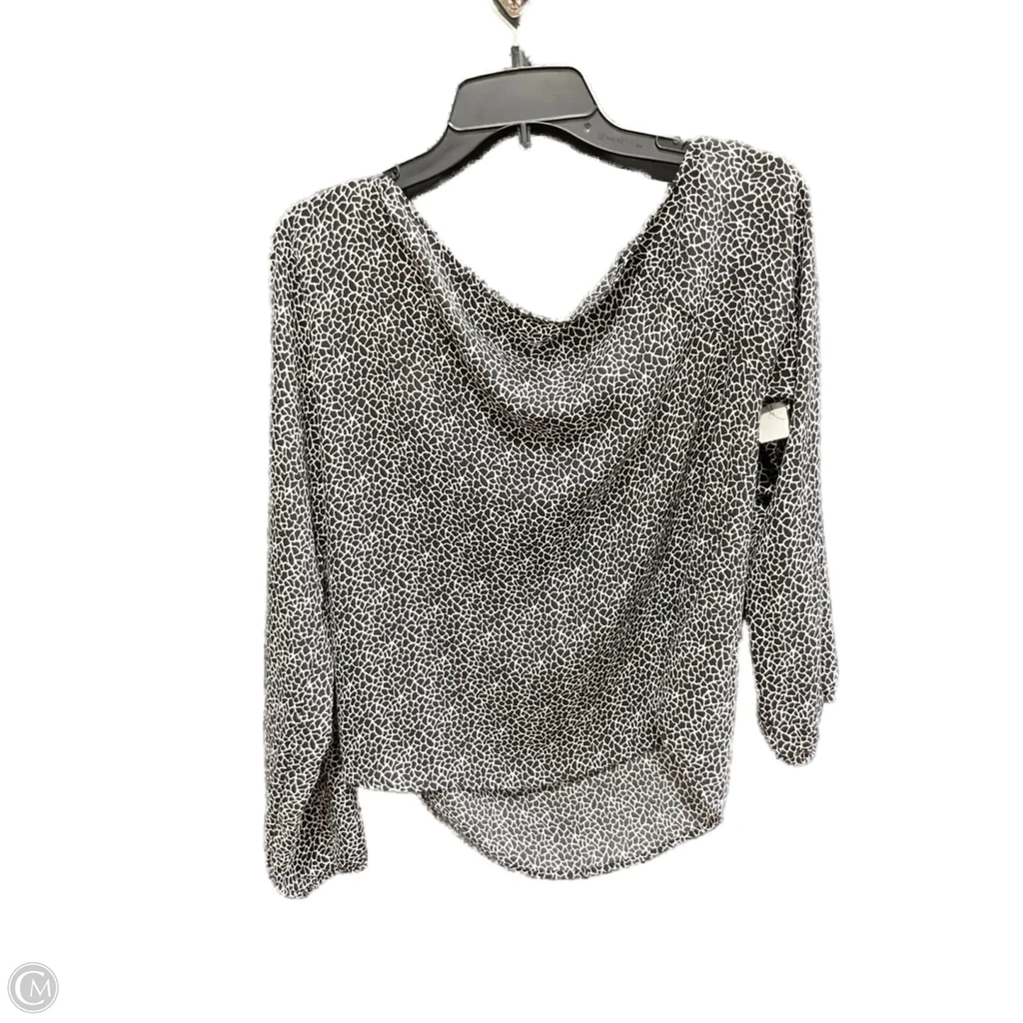 Top Long Sleeve By Allison Joy In Black & White, Size: M