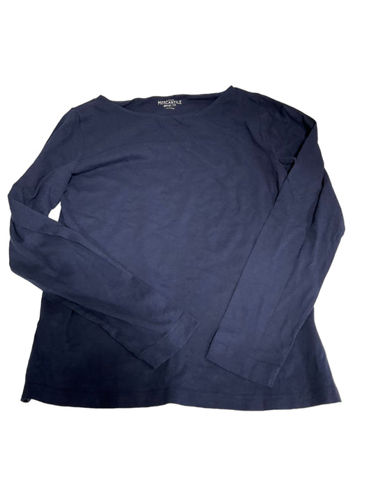 Navy Top Long Sleeve Basic J. Crew, Size L