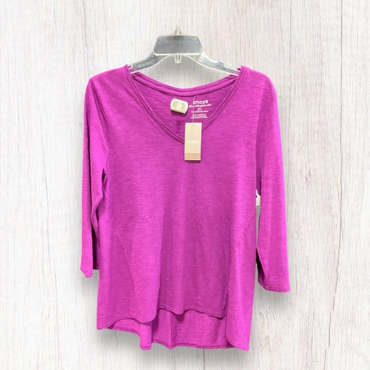 Top 3/4 Sleeve Basic By Chicos In Purple, Size: M