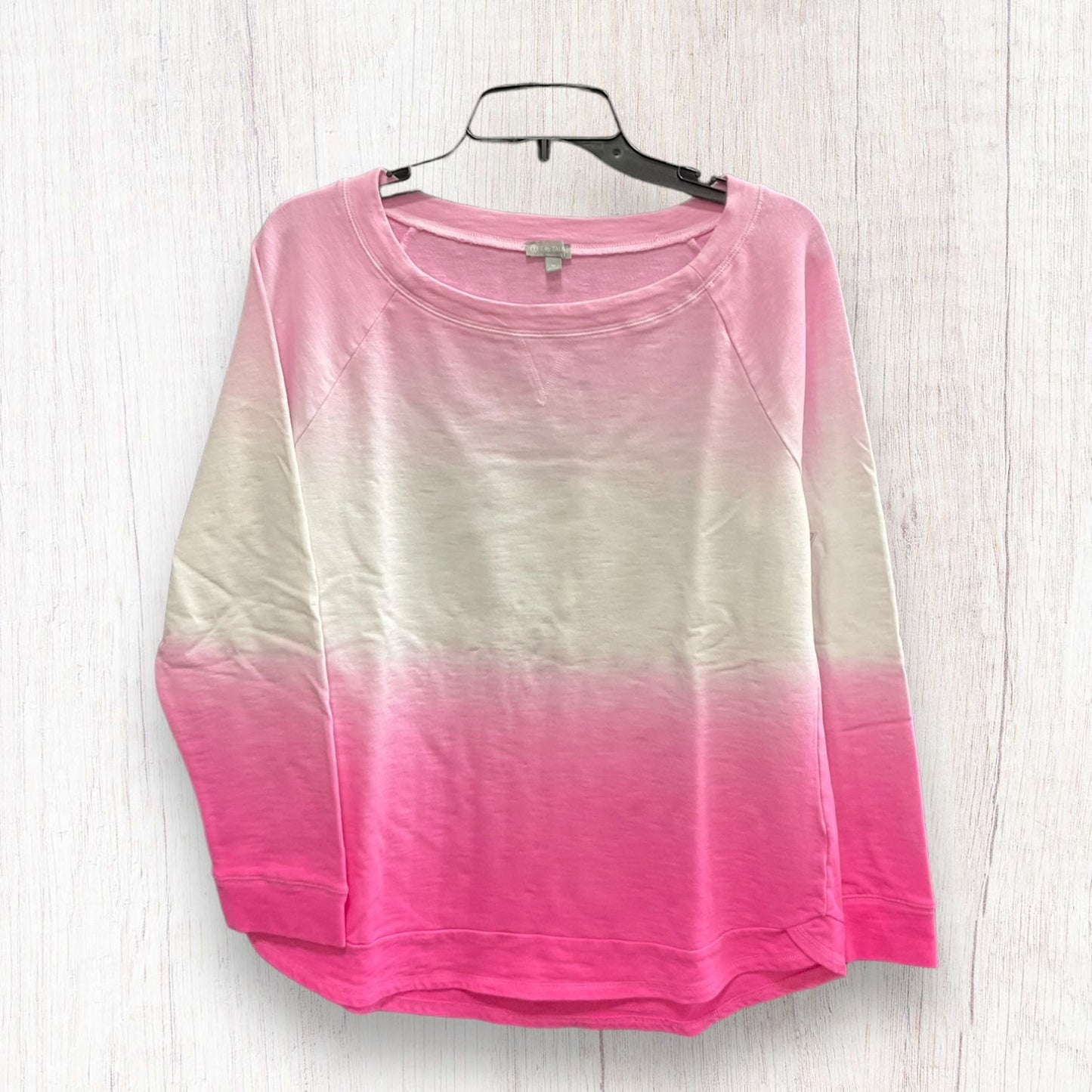 Pink & White Top Long Sleeve Talbots, Size M