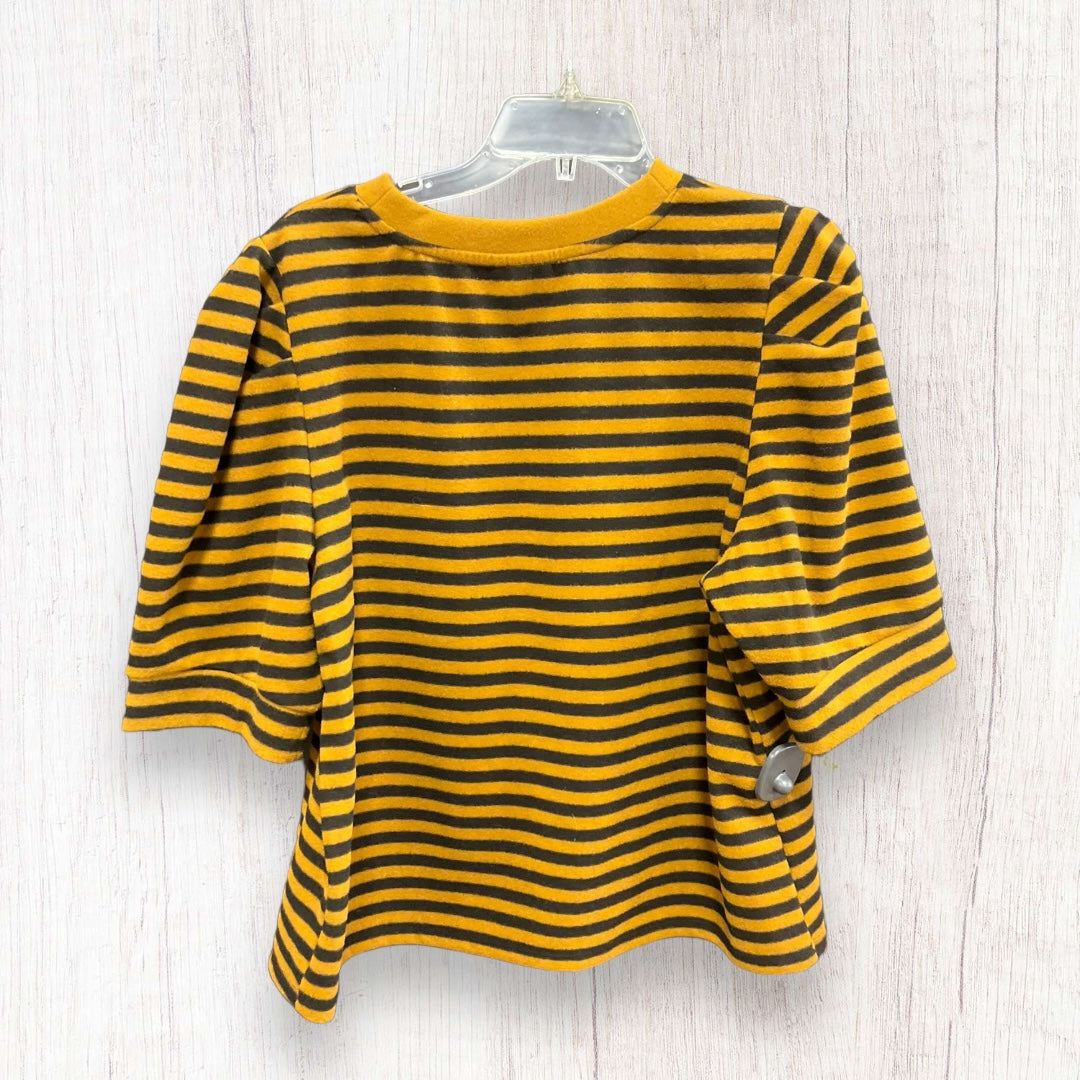 Sweater Short Sleeve By Who What Wear In Striped Pattern, Size: Xxl