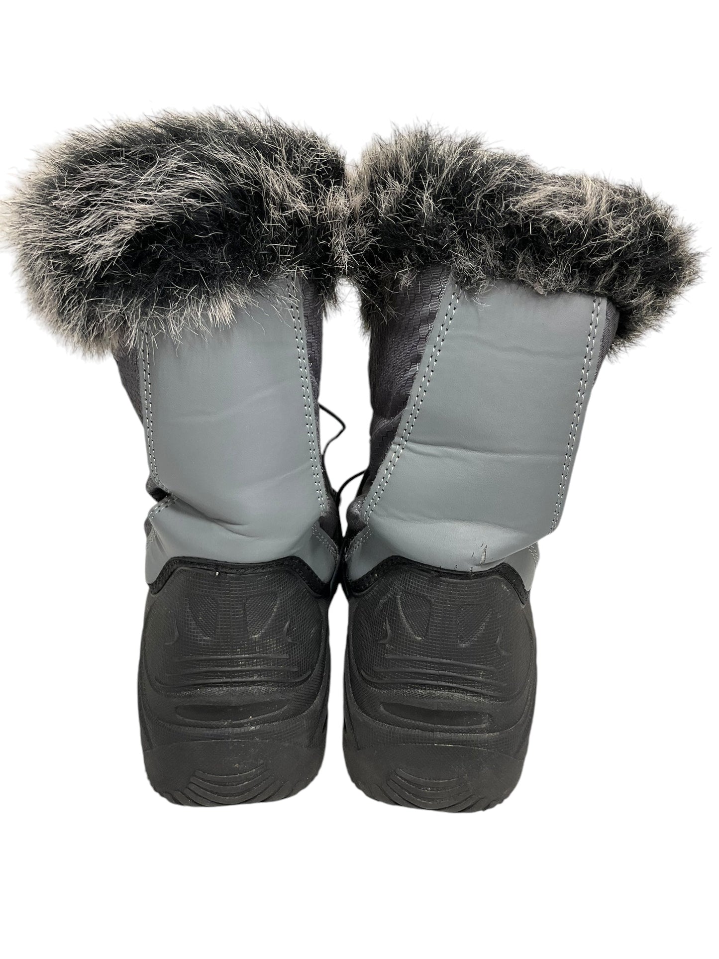 Boots Snow By Clothes Mentor In Black & Grey, Size: 8