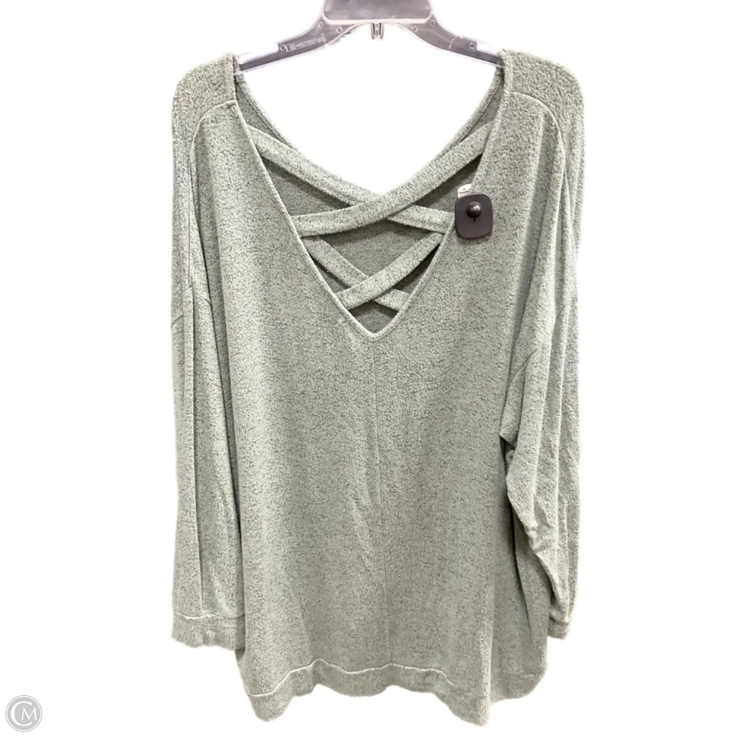 Top Long Sleeve By Cupio In Green, Size: 2x