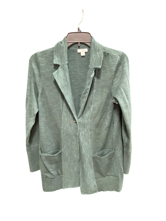 Sweater Cardigan By J. Jill In Green, Size: Xs