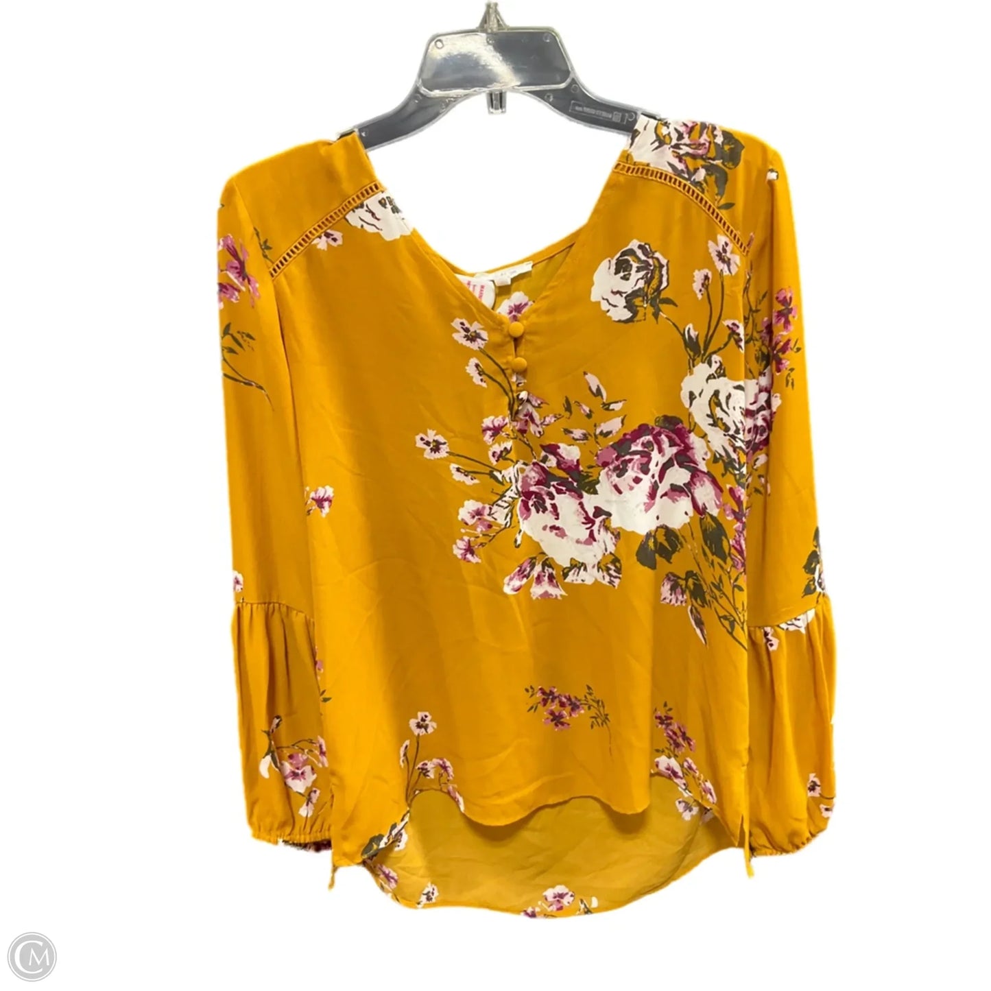 Top Long Sleeve By Maurices In Floral Print, Size: S