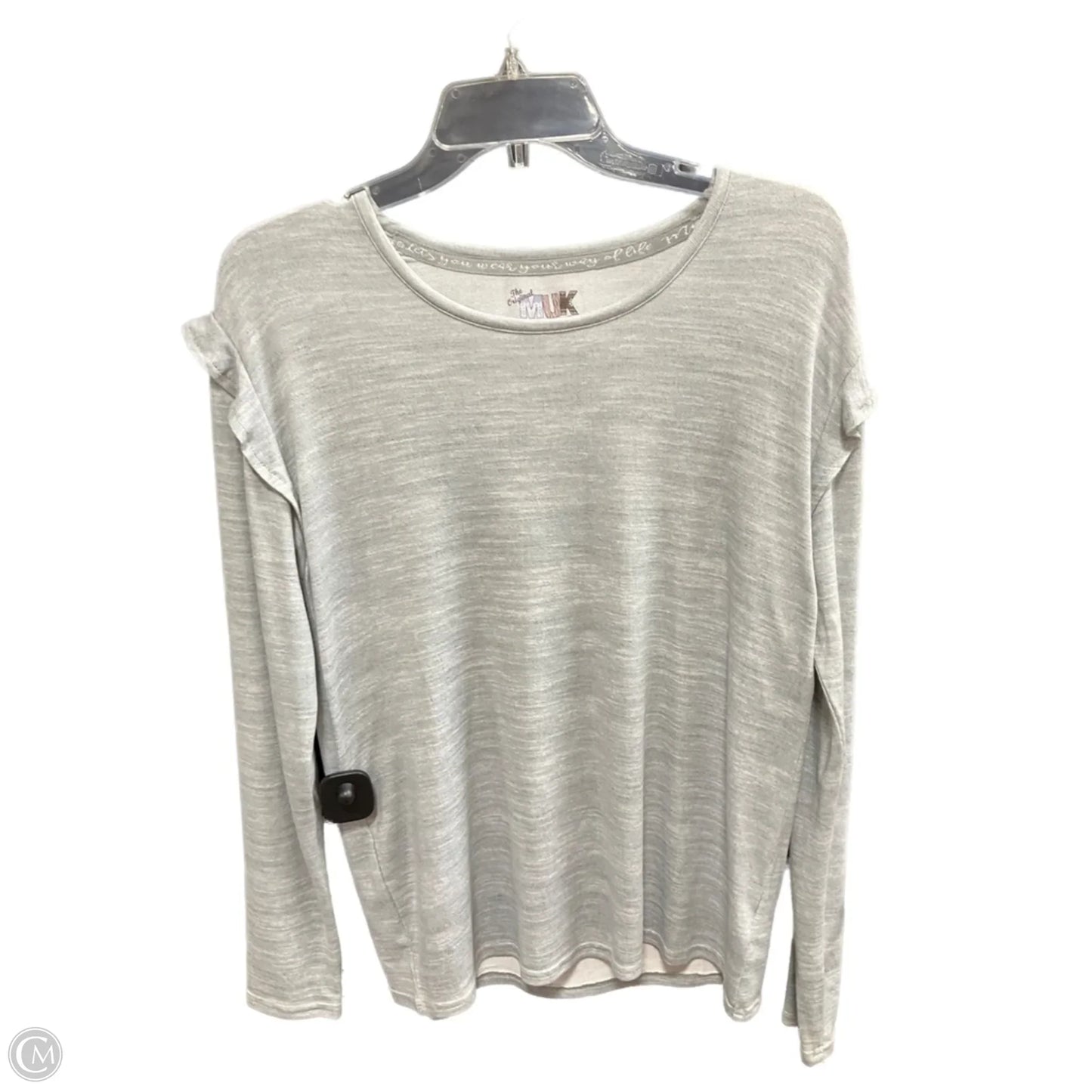 Top Long Sleeve Basic By Muk Luks In Grey, Size: S