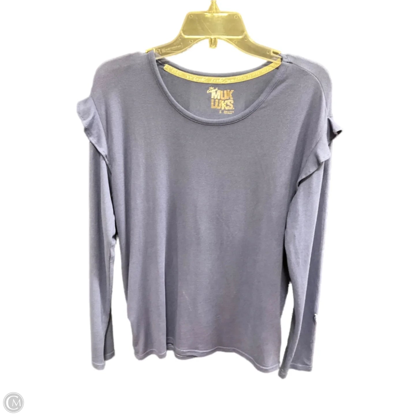 Top Long Sleeve Basic By Muk Luks In Navy, Size: S