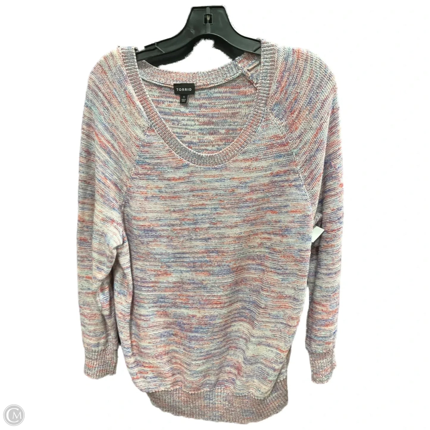 Sweater By Torrid In Blue & Red & White, Size: Xl