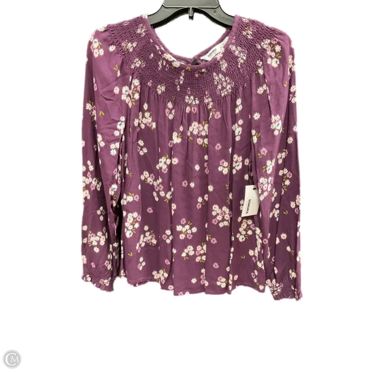 Top Long Sleeve By Sonoma In Floral Print, Size: M