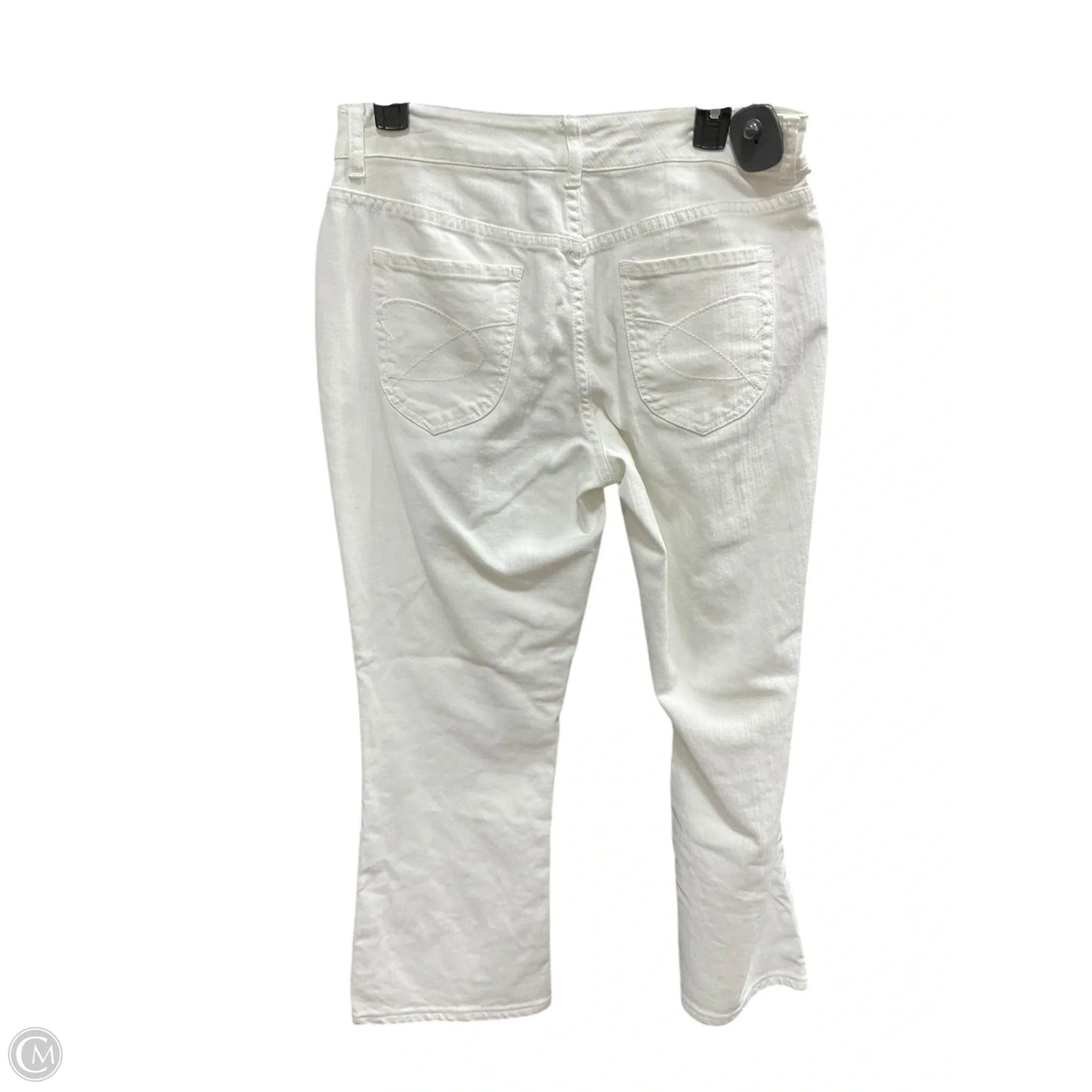 Jeans Boot Cut By Chicos In White Denim, Size: 0