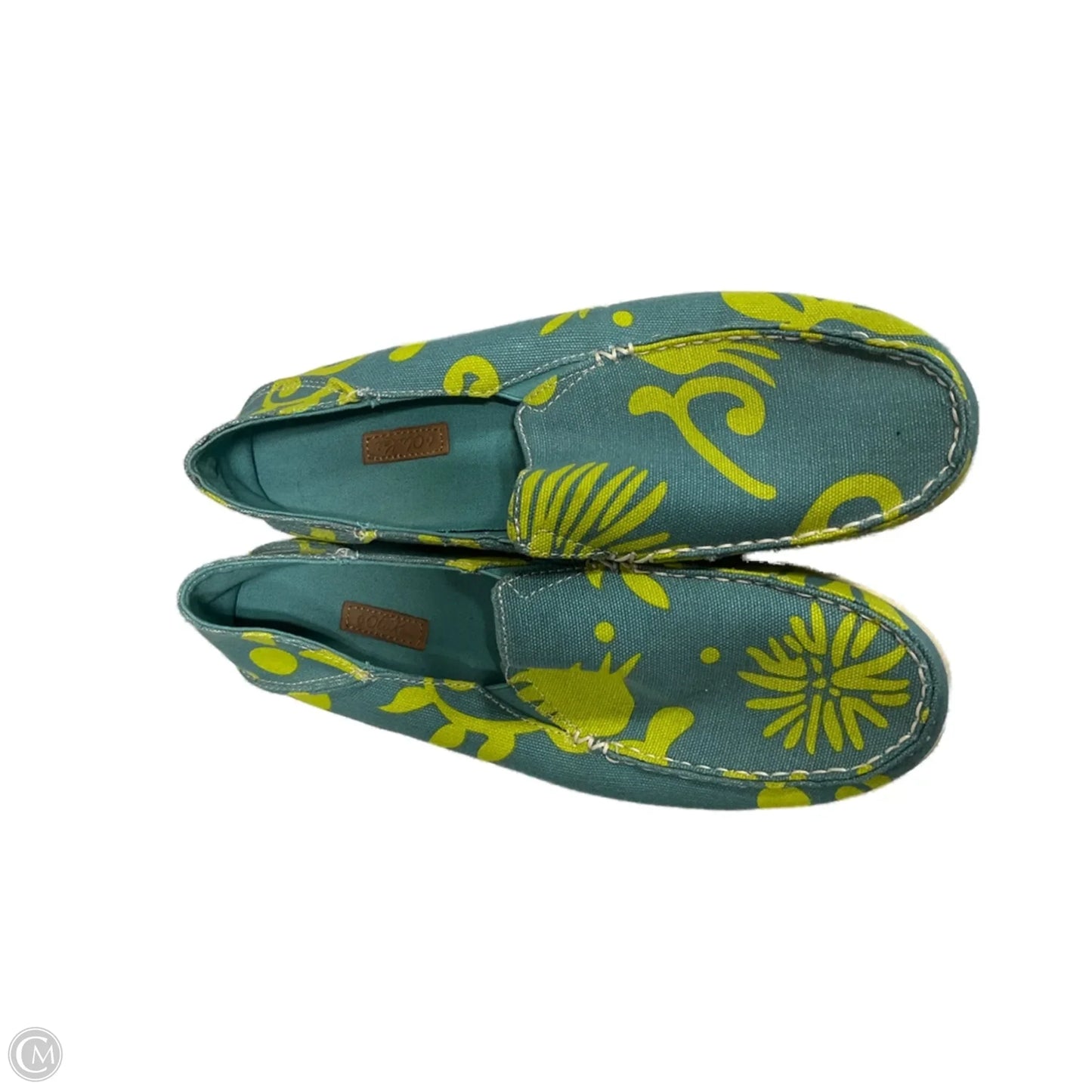 Shoes Flats By Olukai In Blue & Green, Size: 9