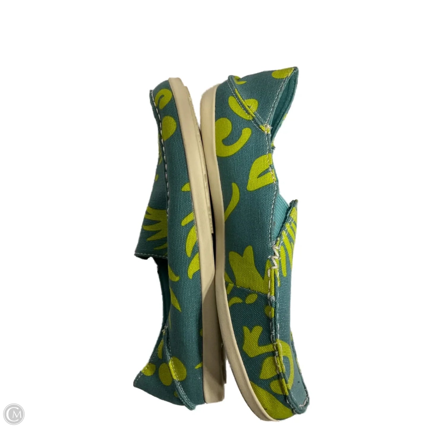 Shoes Flats By Olukai In Blue & Green, Size: 9