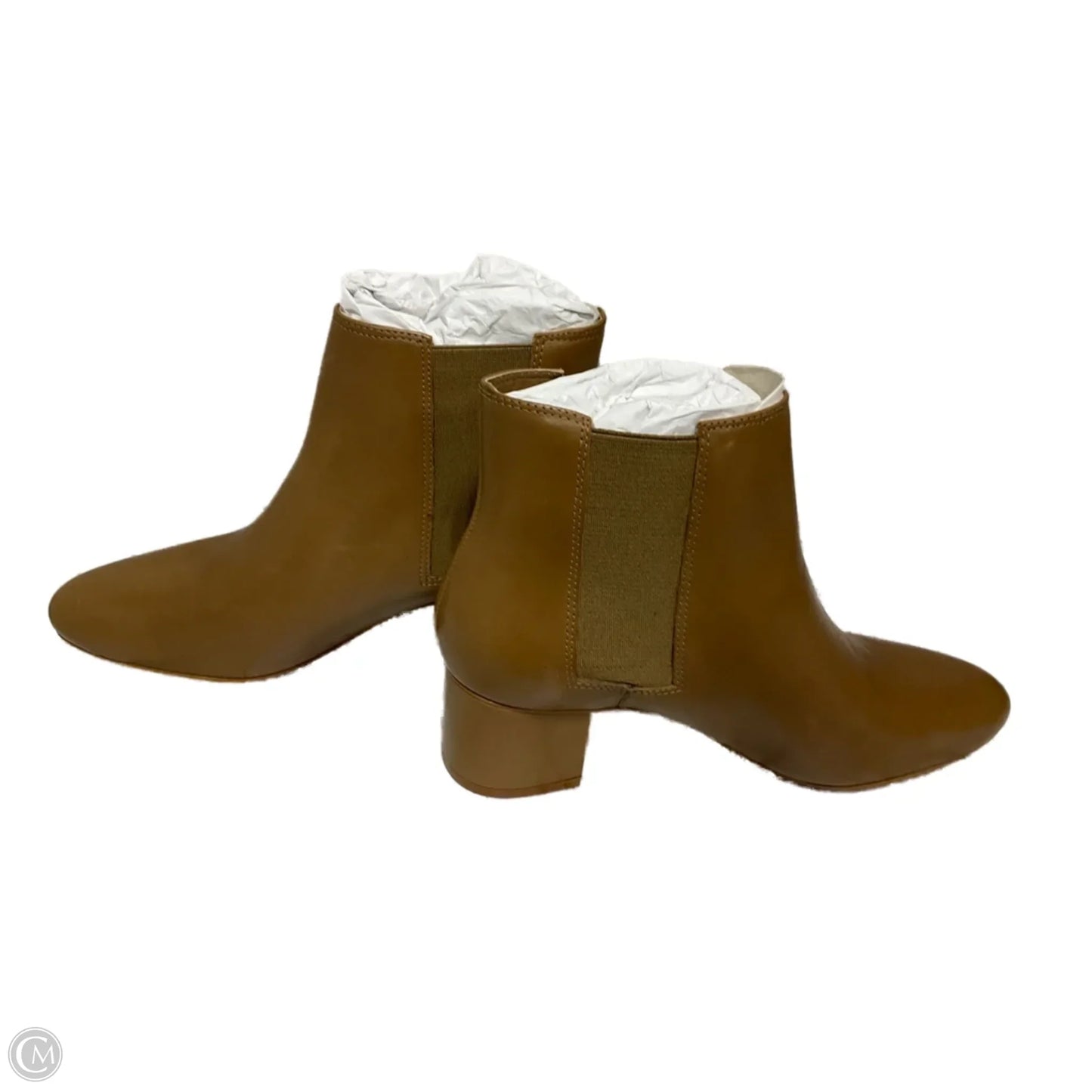 Boots Ankle Heels By Clothes Mentor In Tan, Size: 8.5