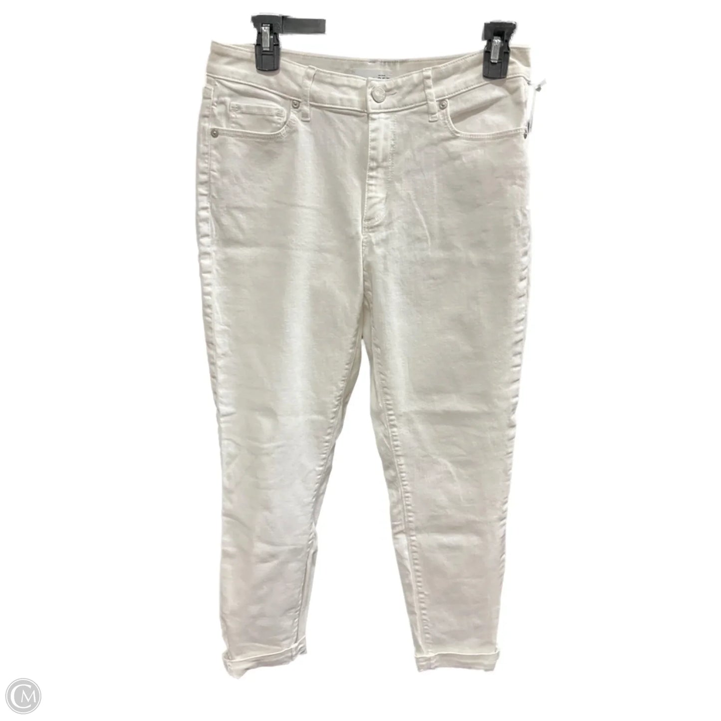 Jeans Cropped By Loft In White, Size: 6