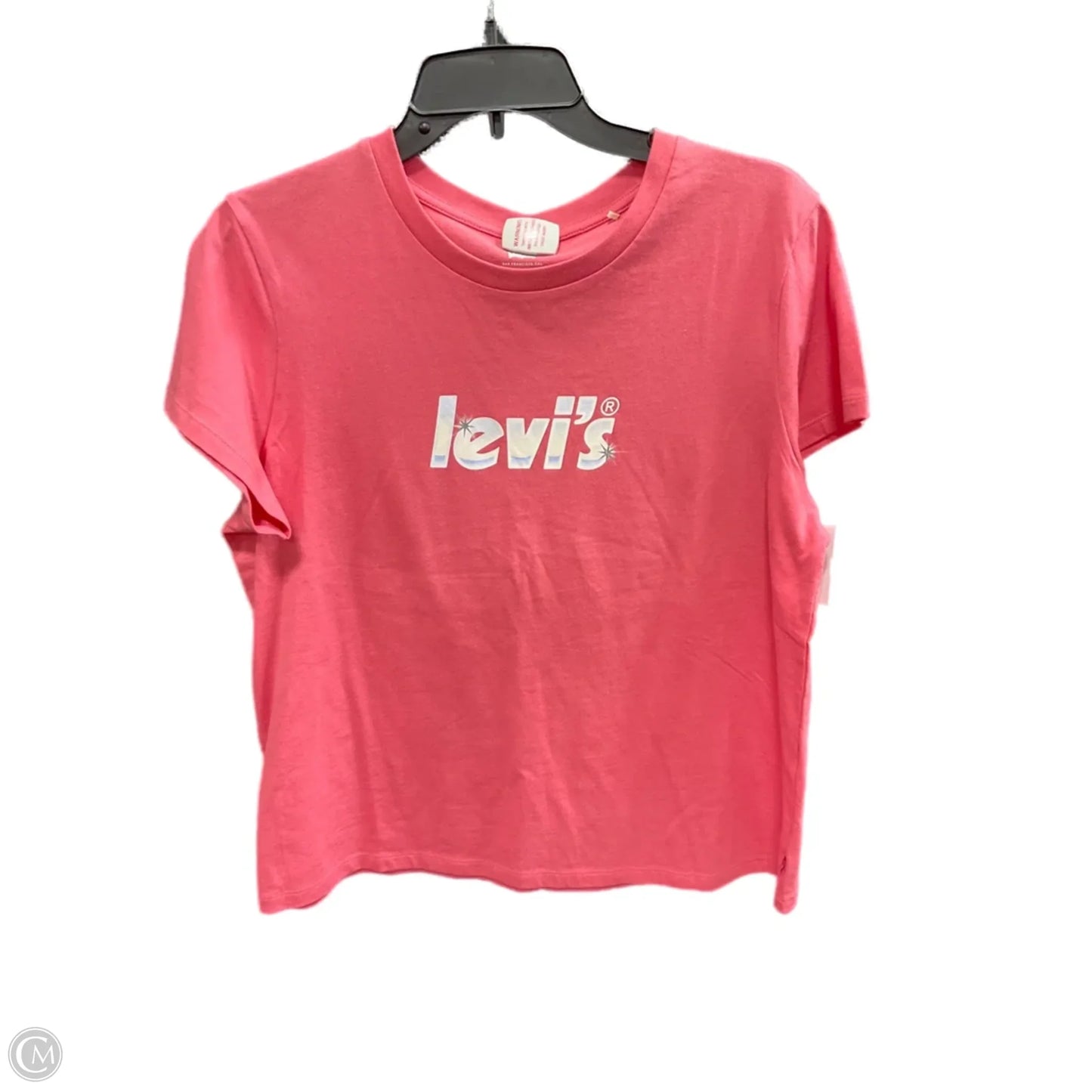 Athletic Top Short Sleeve By Levis In Pink, Size: L