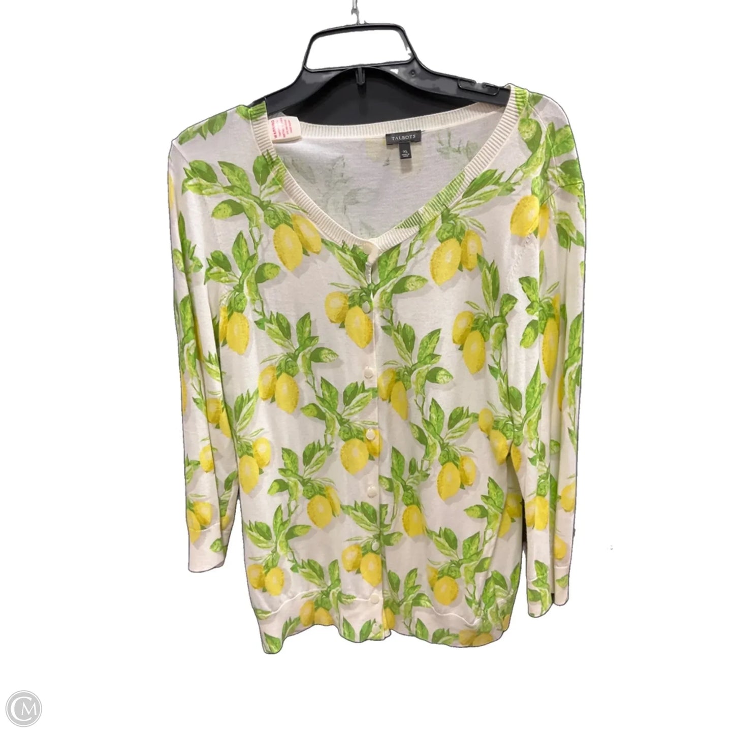 Sweater Cardigan By Talbots In Multi-colored, Size: Xl