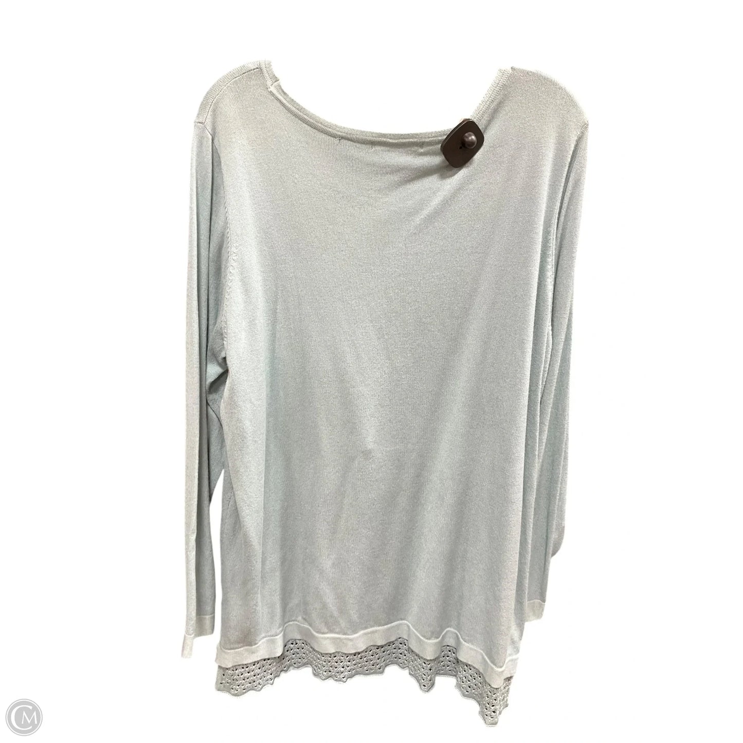 Top Long Sleeve By Cyrus In Teal, Size: 3x