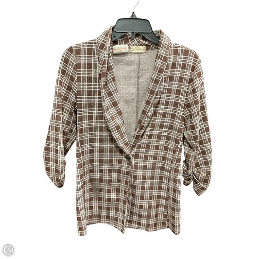 Blazer By Altard State In Brown & White, Size: S