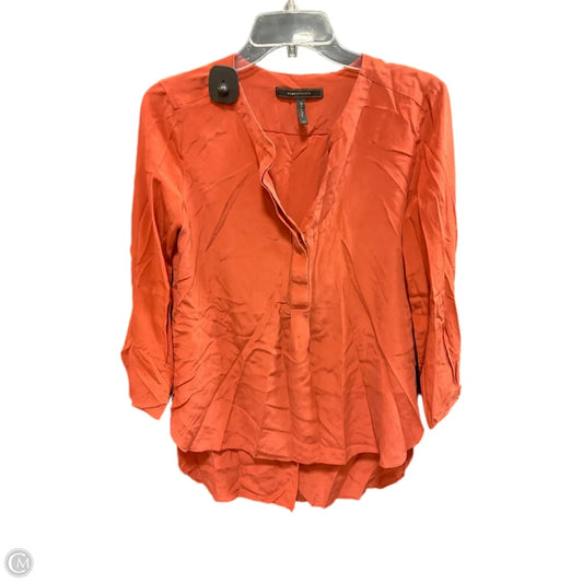 Top Long Sleeve By Bcbg In Orange, Size: Xxs