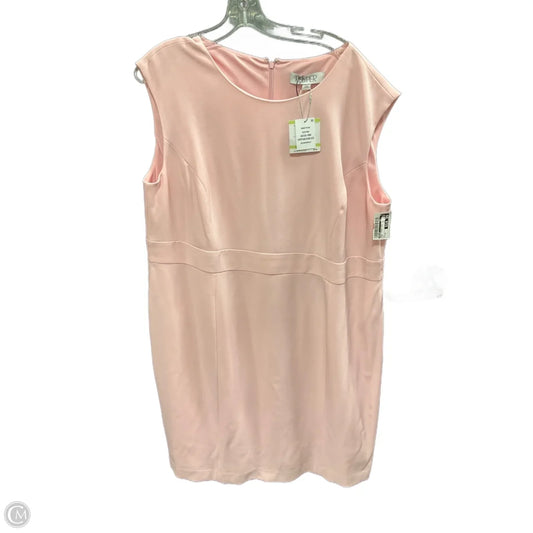 Dress Casual Midi By Kasper In Pink, Size: 1x