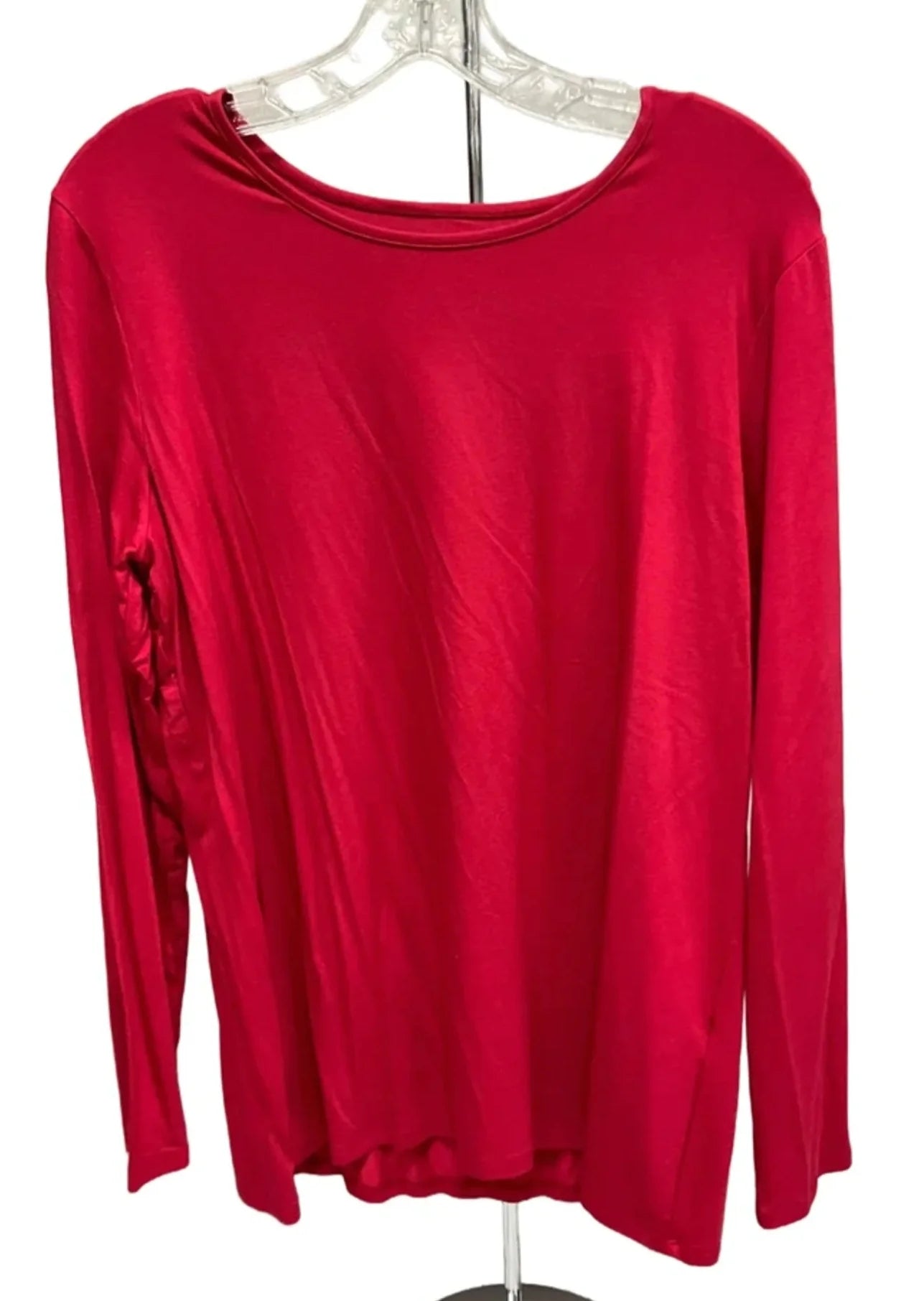 Top Long Sleeve Basic By Chicos In Red, Size: L