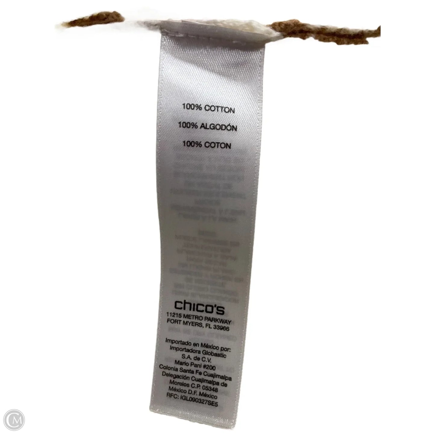 Sweater Cardigan By Chicos In Cream & Tan, Size: L