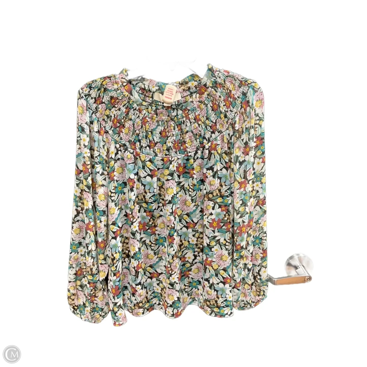 Top Long Sleeve By Loft In Floral Print, Size: M