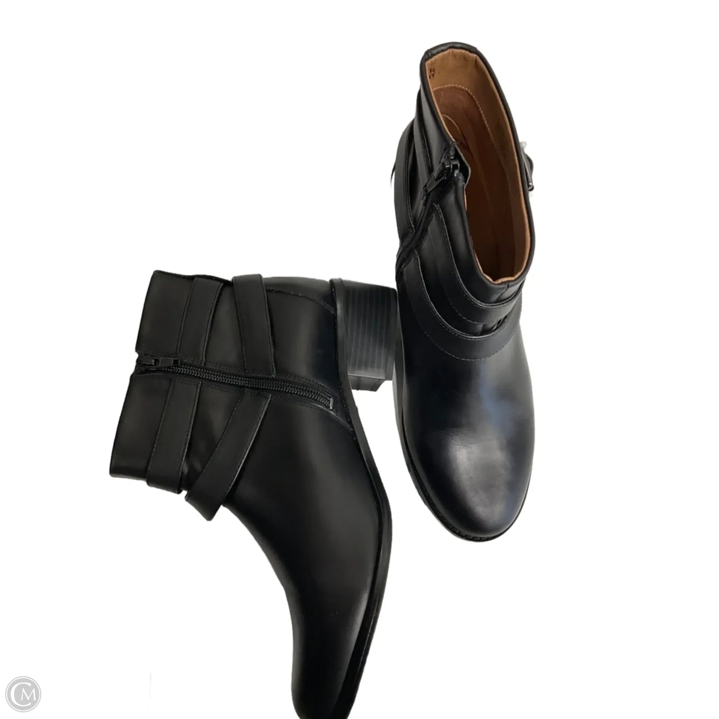 Boots Ankle Heels By Vionic In Black, Size: 10