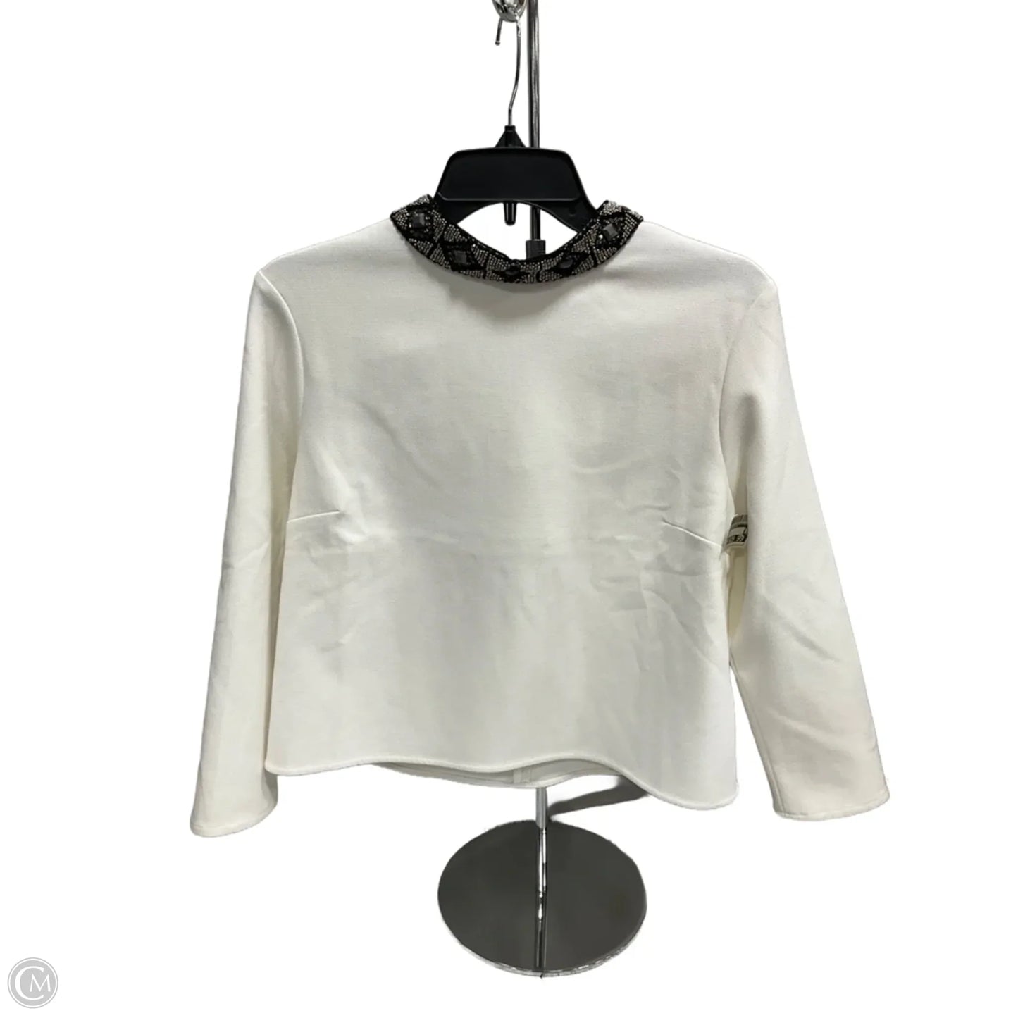 Top Long Sleeve By Clothes Mentor In White, Size: M