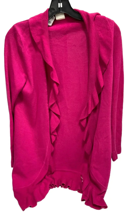 Sweater Cardigan By Clothes Mentor In Pink, Size: S