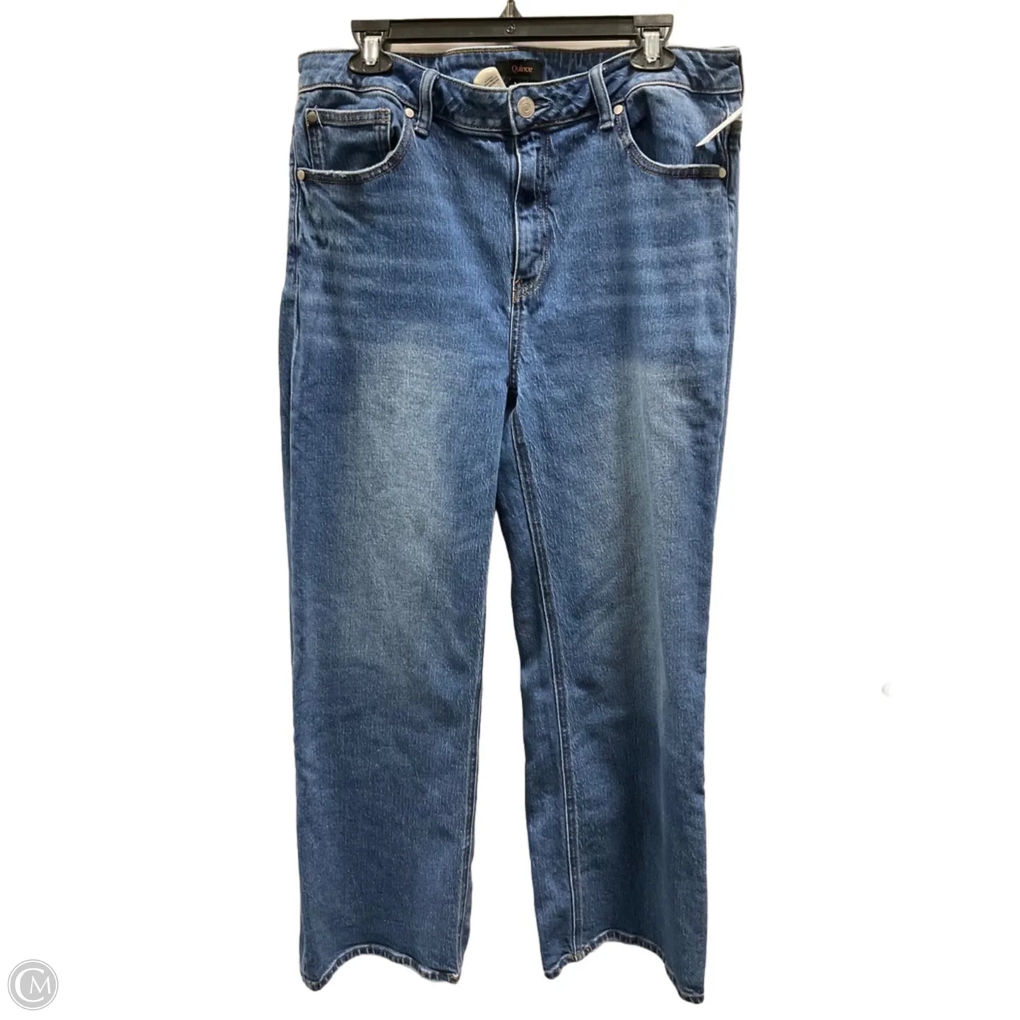 Jeans Wide Leg By Quince In Blue Denim, Size: 10