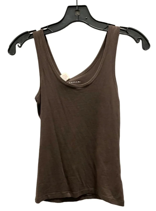 Tank Top By Tahari In Brown, Size: Xs