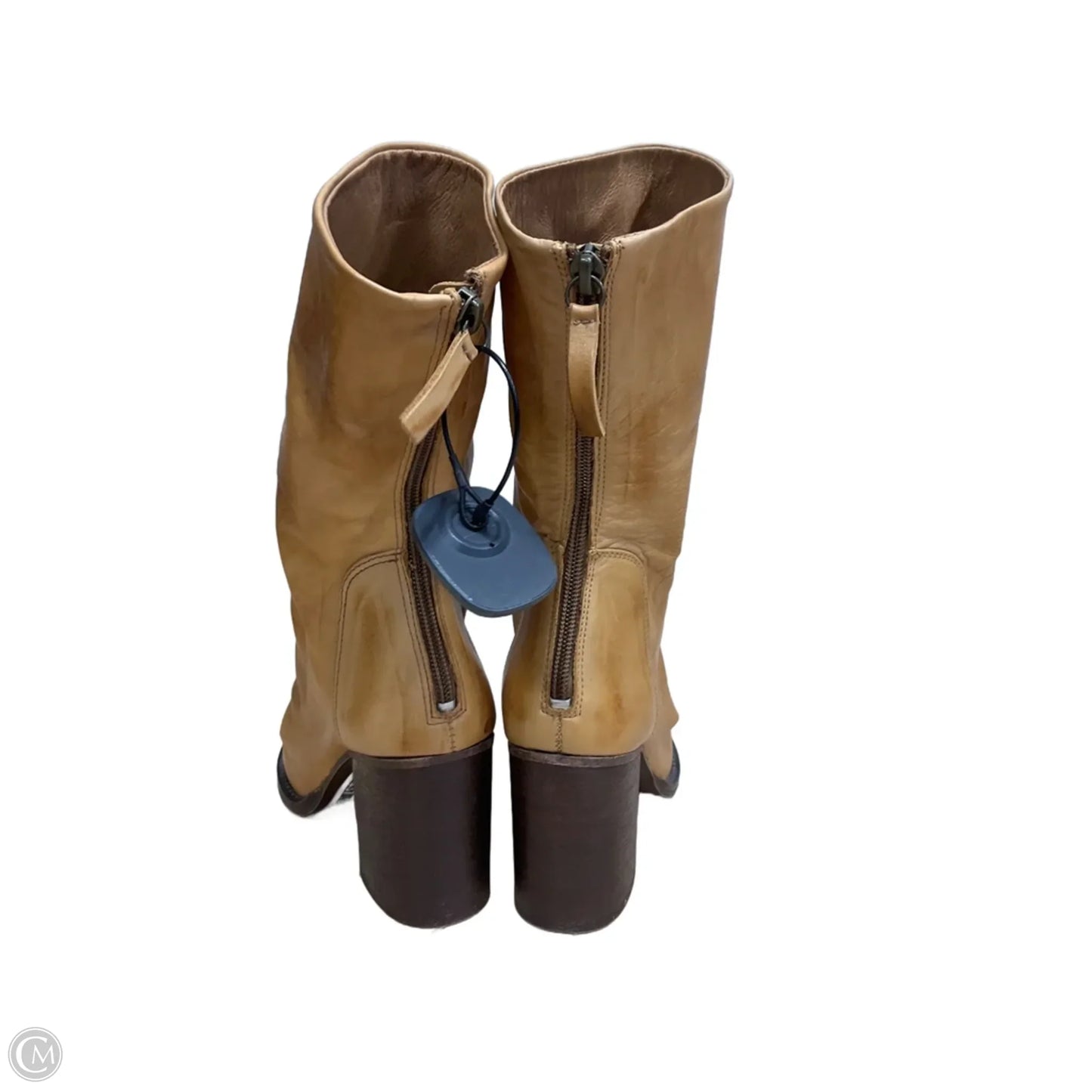 Boots Mid-calf Heels By Free People In Tan, Size: 6.5