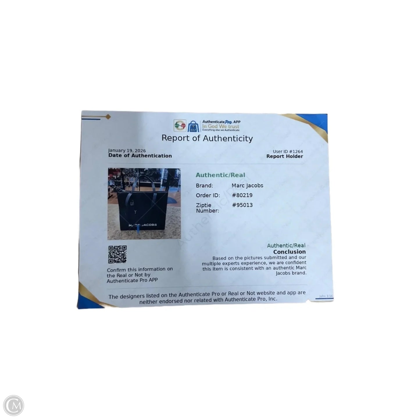 Handbag Luxury Designer By Marc Jacobs, Size: Large