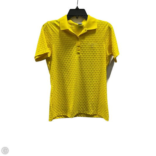 Athletic Top Short Sleeve By Antigua In Yellow, Size: S