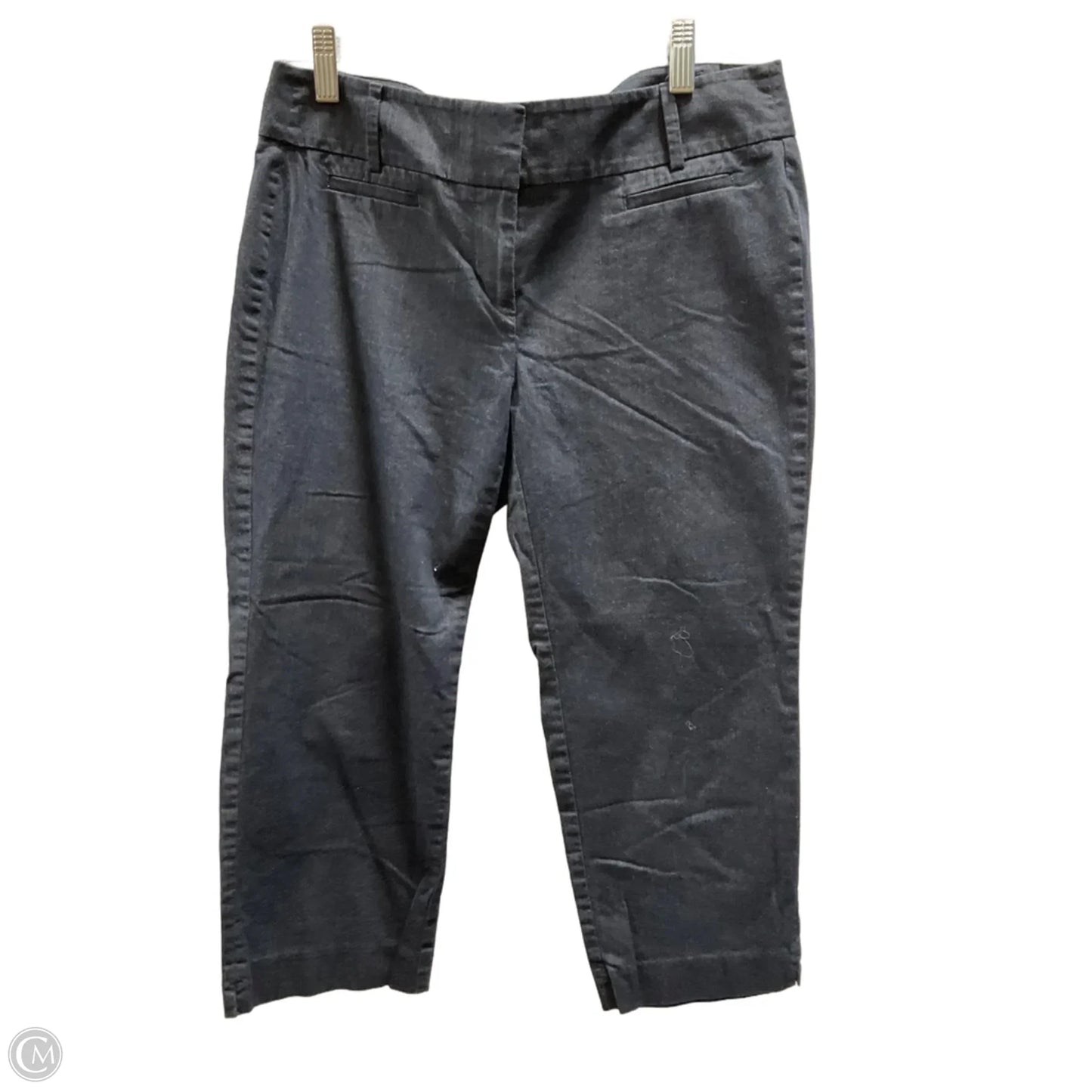 Pants Cropped By Loft In Grey, Size: 4p