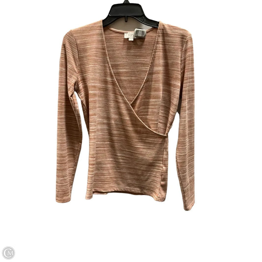 Top Long Sleeve By Loft In Striped Pattern, Size: S
