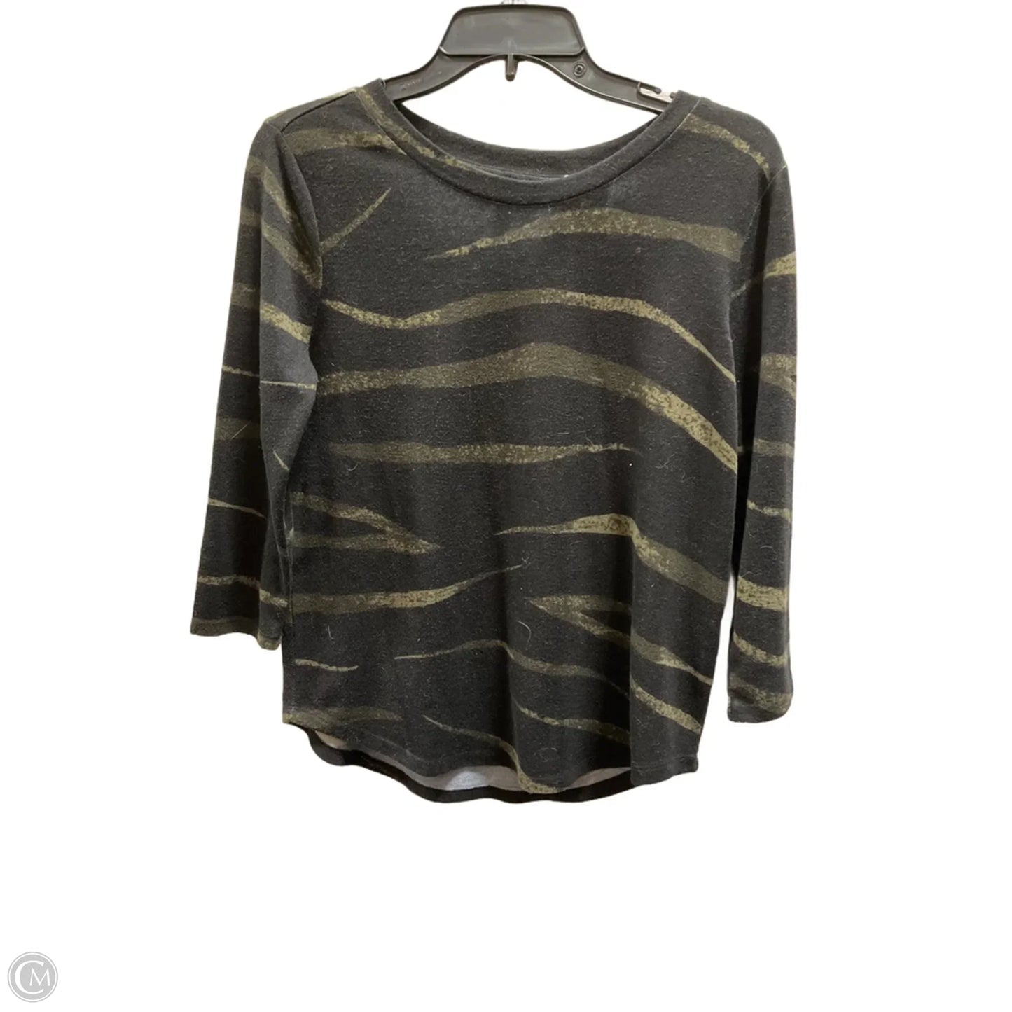 Top Long Sleeve Basic By Liverpool In Black & Green, Size: S